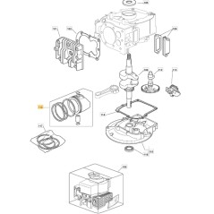 Piston segments ORIGINAL STIGA for engine V35 M150 118550357/0 | Newgardenstore.eu