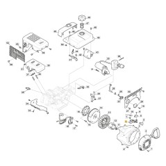 Commande d’accélérateur ORIGINALE STIGA pour moteur LC 170 FDS 118551315/0