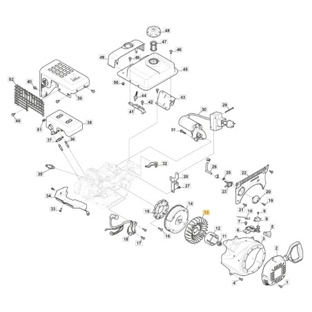 ORIGINAL STIGA Schwungrad für Motor LC 170 FDS 118551169/0 | Newgardenstore.eu