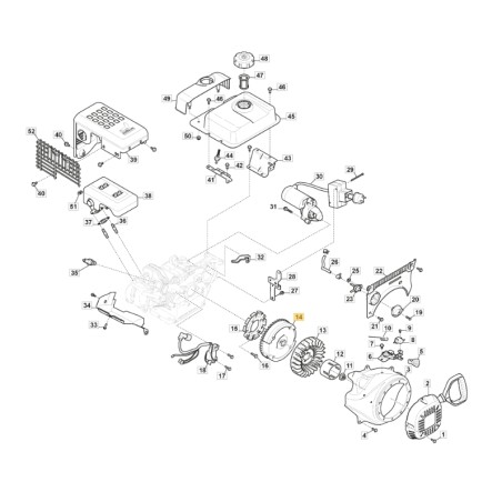 ORIGINAL STIGA Schwungrad für LC 170 FDS 118551327/0 Motor | Newgardenstore.eu