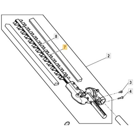 MULTIFONCTION MACHINE HEDGE TRIMMER BLADE ASSEMBLY STIGA ORIGINAL 118805733/0 | Newgardenstore.eu