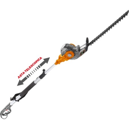 Electric telescopic hedge trimmer GREENLINE GHTE 4645 450 Watt blade 51 cm | Newgardenstore.eu