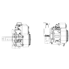 Kompletter STIGA ST350 - TRE352 Benzinmotor 25x80 ohne Schalldämpfer Rasentraktor | Newgardenstore.eu