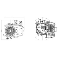 Kompletter STIGA ST350 - TRE352 Benzinmotor 25x80 ohne Schalldämpfer Rasentraktor | Newgardenstore.eu