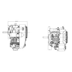 Kompletter STIGA ST350 - TRE352 Benzinmotor 25x80 ohne Schalldämpfer Rasentraktor | Newgardenstore.eu