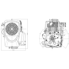 Engine complete STIGA ST400 TRE0702 414 cc vertical shaft 25.4x80 tractor | Newgardenstore.eu