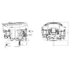 Sustitución completa del motor de tractor STIGA TRE586V 586 cc de dos cilindros Briggs | Newgardenstore.eu