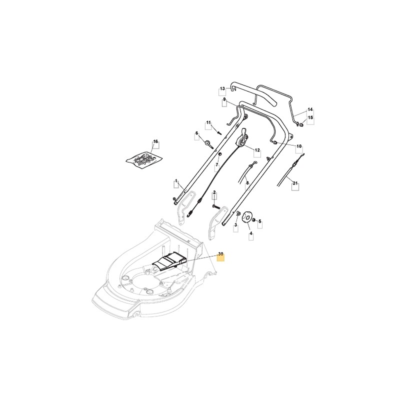 Carter protezione cinghia rasaerba modelli AL751HSC ORIGINALE STIGA 322060228/0