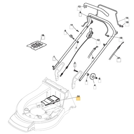 Belt guard for lawn mower models AL751HSC ORIGINAL STIGA 322060228/0 | Newgardenstore.eu