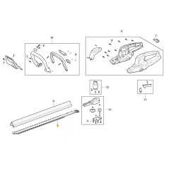 Blade 70 cm ORIGINAL STIGA for hedge trimmer HT 20 Li S - FWHT 20V 118811082/0 | Newgardenstore.eu