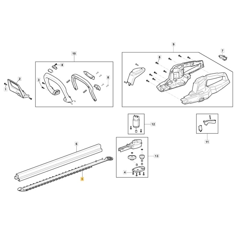 Blade 70 cm ORIGINAL STIGA for hedge trimmer HT 20 Li S - FWHT 20V 118811082/0