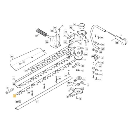 Lama inferiore ORIGINALE STIGA per tagliasiepi HTM 75 - PRO 75SL 6990182 | Newgardenstore.eu