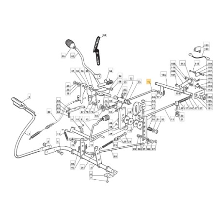 Tige d'entraînement pour tracteur de pelouse ORIGINAL STIGA 127034071/0 | Newgardenstore.eu