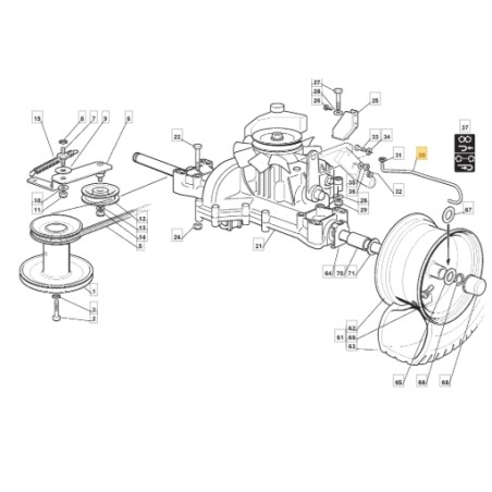 Tige de déverrouillage de l'unité du tracteur 1228H ORIGINAL STIGA 127034069/0 | Newgardenstore.eu