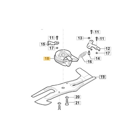 Cortacésped de cuchillas de embrague ORIGINAL STIGA 118399076/0 | Newgardenstore.eu