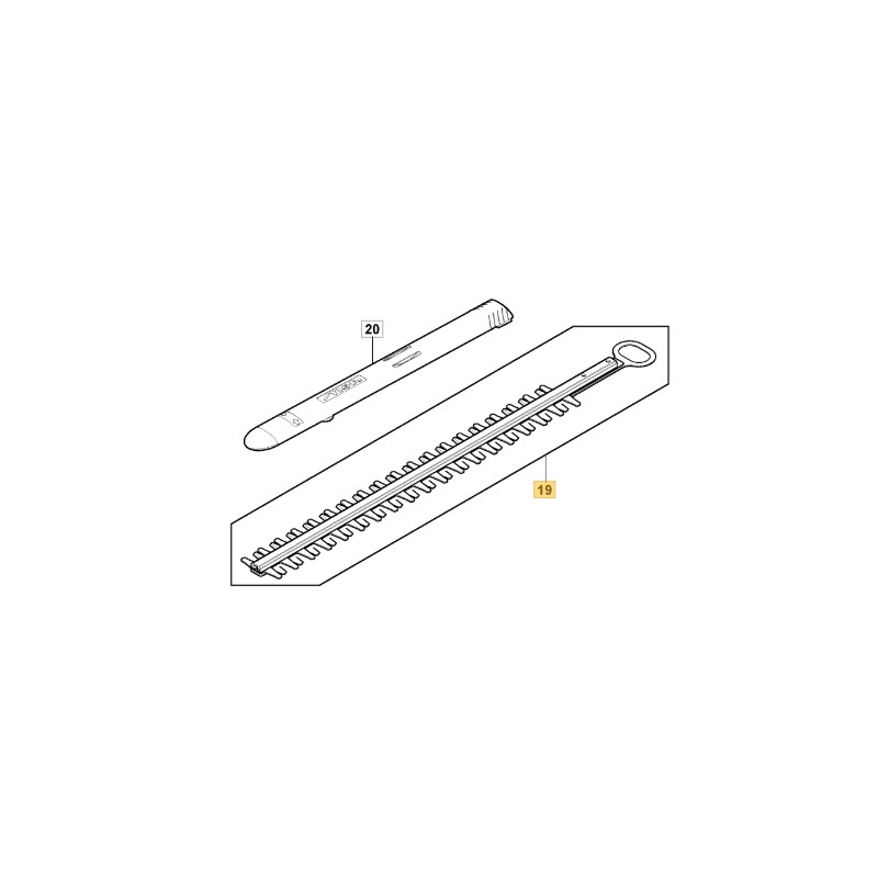 Hedge trimmer blade models PH900e SPH900AE ORIGINAL STIGA 118811355/0