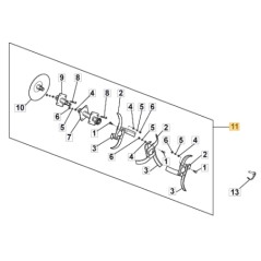 Lama destra motozappa modelli SRC685G TI685RG ORIGINALE STIGA 118802823/0