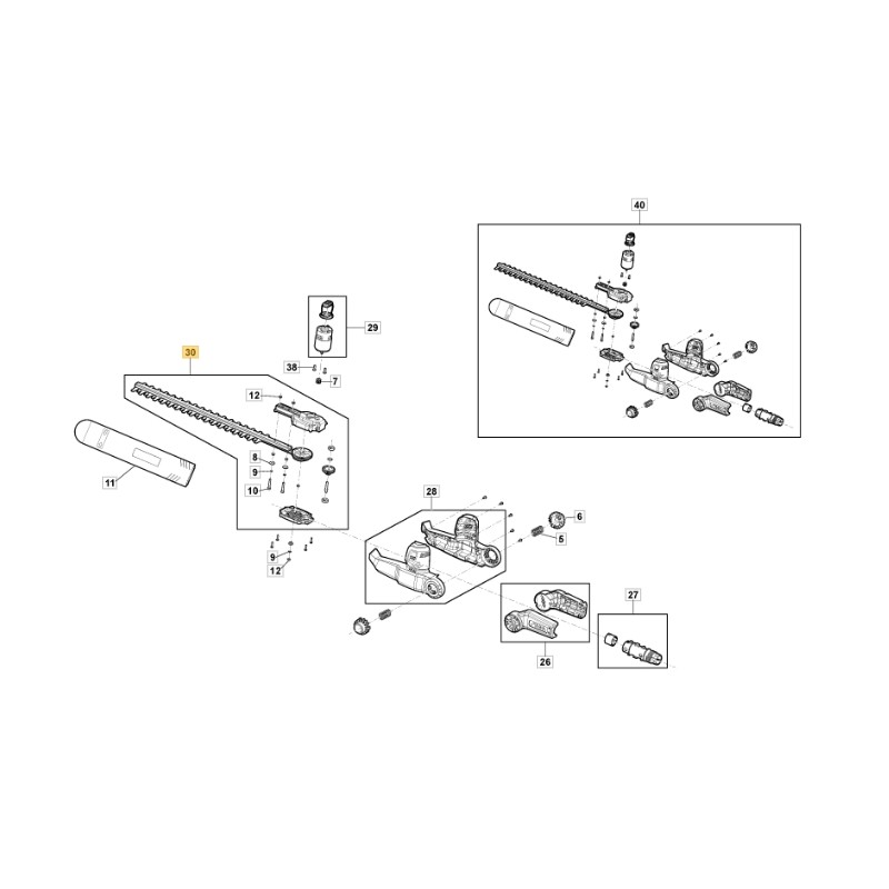 Zahnräder ORIGINAL STIGA Heckenschere MPH 50 Li - SMP 500 AE 118810893/0