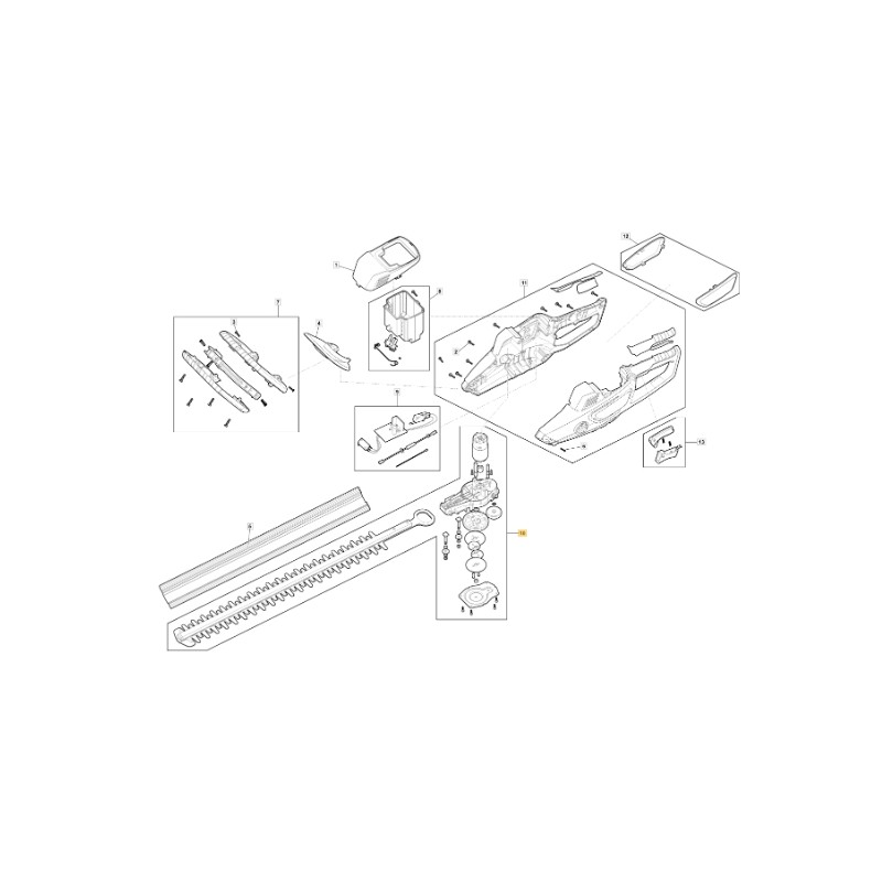 ORIGINAL STIGA Heckenscherenmesser-Getriebemotor-Bausatz 118810936/0