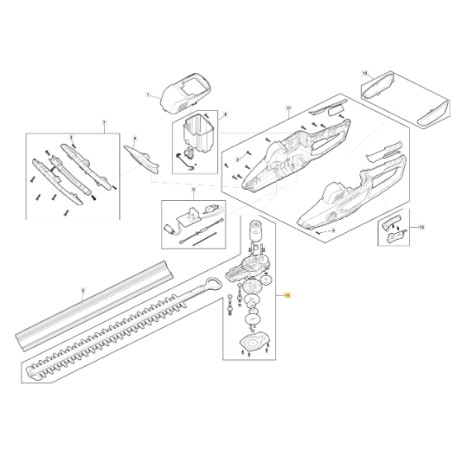 ORIGINAL STIGA Heckenscherenmesser-Getriebemotor-Bausatz 118810936/0 | Newgardenstore.eu