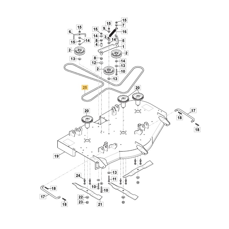 Flachbandsägekette STIGA Rasenmäher ZT 5132 T 1134-9215-01