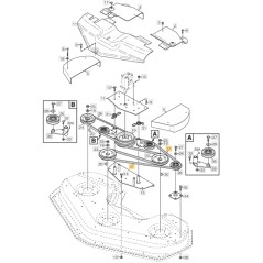 Bi-trapezoidal belt movement blades ORIGINAL STIGA 9585-0177-01