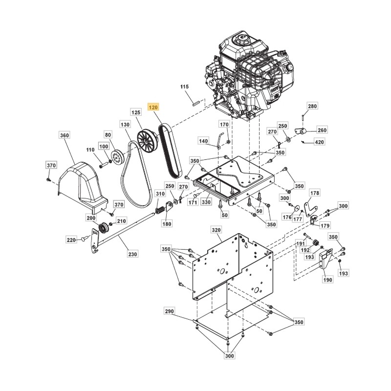 Cinghia ORIGINALE STIGA per spazzaneve SNOW FLAKE - SNOW POWER 1812-2515-01