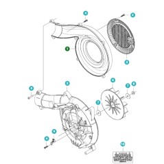 Cubierta de la bóveda HUSQVARNA ORIGINAL para soplador 525BX 585612601