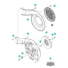 Cubierta del ventilador ORIGINAL HUSQVARNA para soplador 525BX 585623801