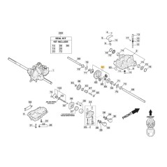 Kit d'engrenage différentiel ORIGINALSTIGA pour tracteur de pelouse 1139-2743-01