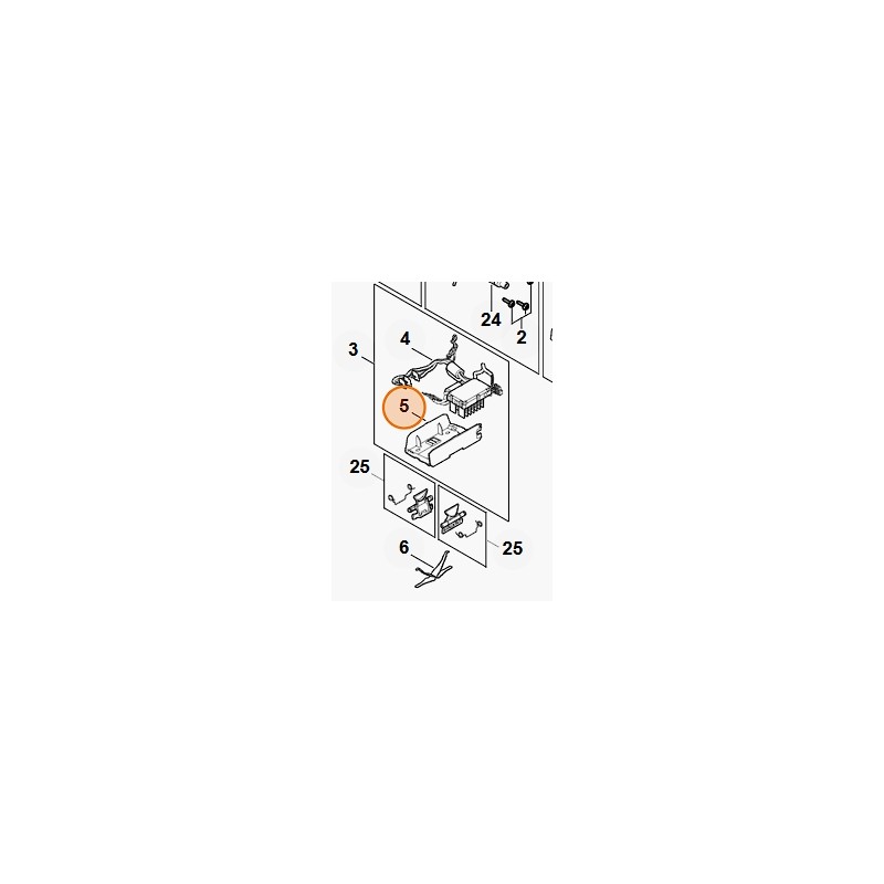 Contact plate holder hedge trimmer models HLA135 ORIGINAL STIHL FA014040800