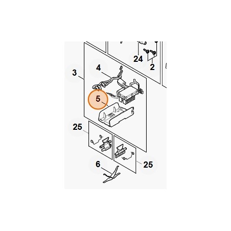 Contact plate holder hedge trimmer models HLA135 ORIGINAL STIHL FA014040800 | Newgardenstore.eu