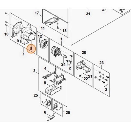 Cortasetos espiral caja modelos HLA135 ORIGINAL STIHL FA016020300 | Newgardenstore.eu