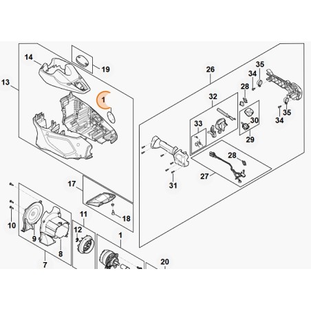 Heckenschere Typenschild Modelle HLA135 ORIGINAL STIHL HA049671500 | Newgardenstore.eu