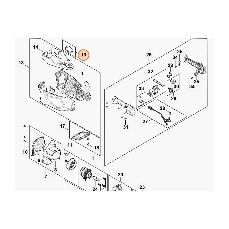 Heckenscherenabdeckung Modelle HLA135 ORIGINAL STIHL FA018208000