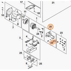 Brida cortasetos modelos HLA135 ORIGINAL STIHL FA016003401