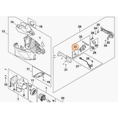 Corredo elementi fissaggio tagliasiepi HLA135 ORIGINALE STIHL FA010071320