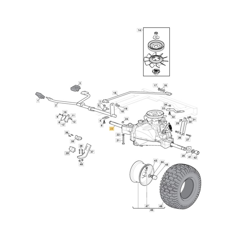 Transmisión hidrostática ORIGINAL STIGA tractor FX PRO KW 118400994/0