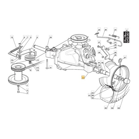 Transmisión hidrostática ORIGINAL STIGA tractor AT3 72 HBC 118400976/2 | Newgardenstore.eu