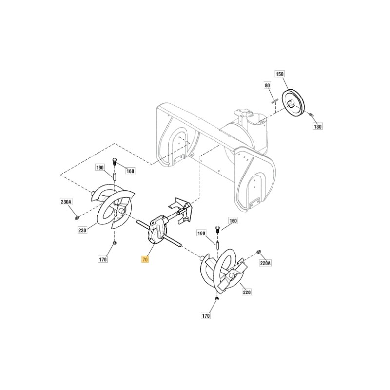 Gearbox 29'' ORIGINAL STIGA for snow sweeper SNOW FLAKE 1812-2938-01