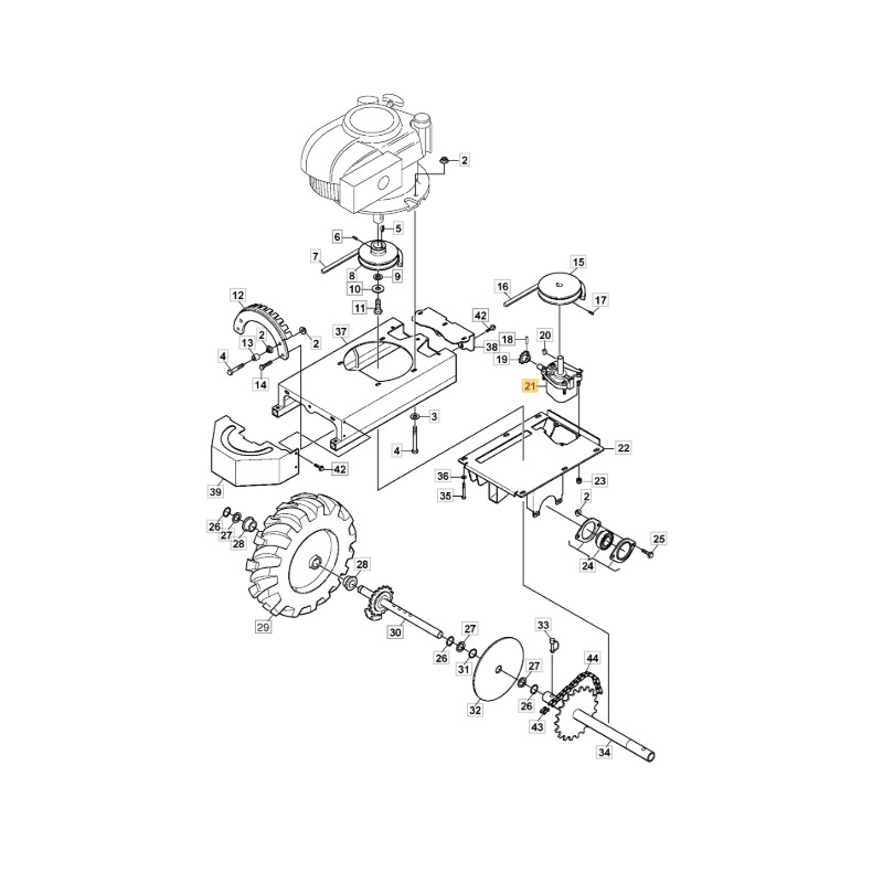 Boîte de vitesses STIGA pour machine à trancher NT 60 1126-8074-01