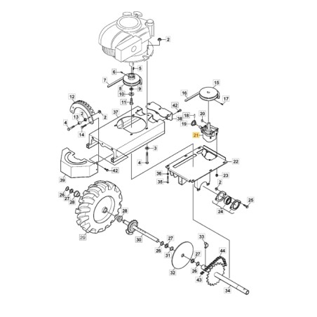 Boîte de vitesses STIGA pour machine à trancher NT 60 1126-8074-01 | Newgardenstore.eu