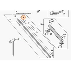 Pictograma de advertencia cortasetos HLA135 ORIGINAL STIHL HA049677300