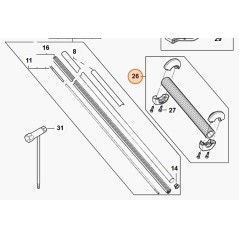 Hedge trimmer stop series models HLA135 ORIGINAL STIHL HA040071001