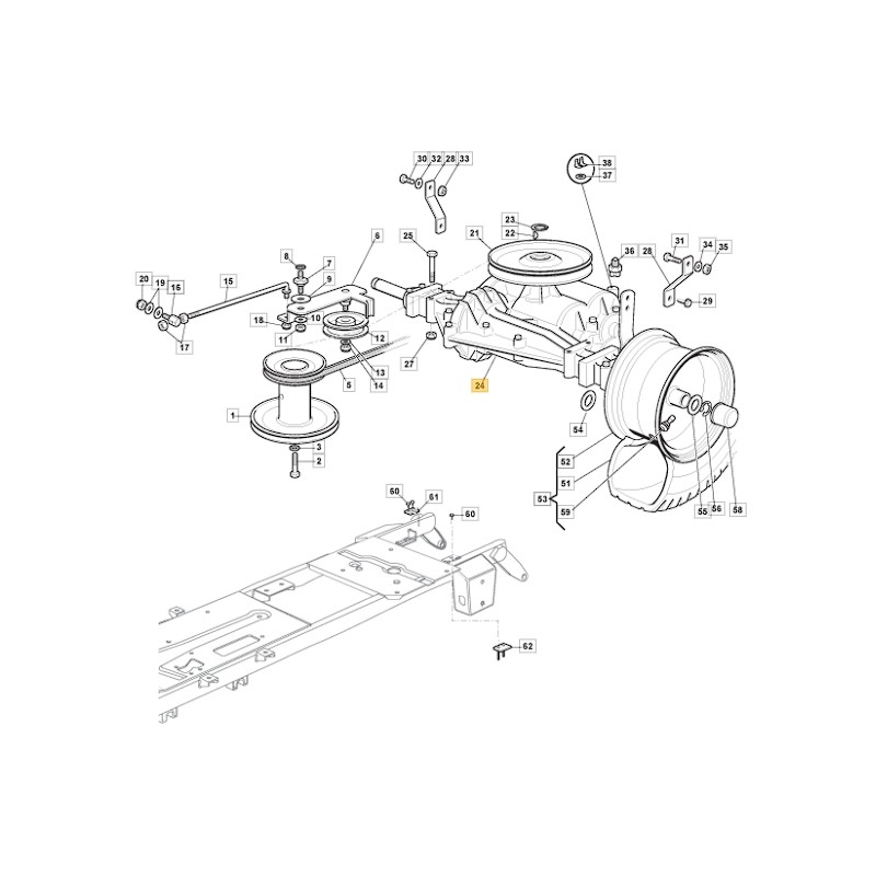 Mechanisches Traktorgetriebe BT72 ORIGINAL STIGA Modelle 118400915/3