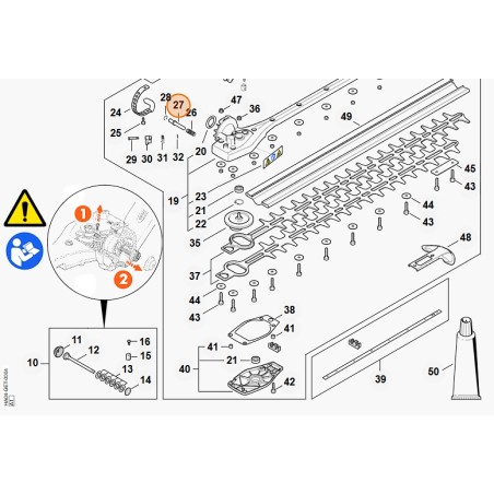 Hedge trimmer stop pin models HLA135 ORIGINAL STIHL 42436424500 | Newgardenstore.eu