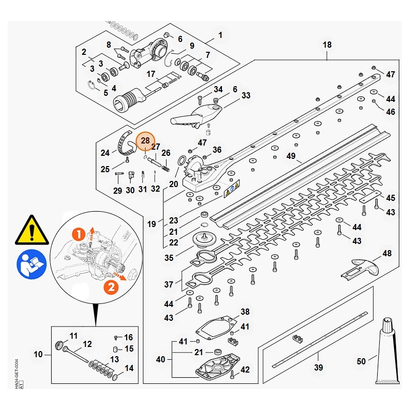 Sicherungsring DIN7993-B10 Heckenschere HLA135 ORIGINAL STIHL 94586211421