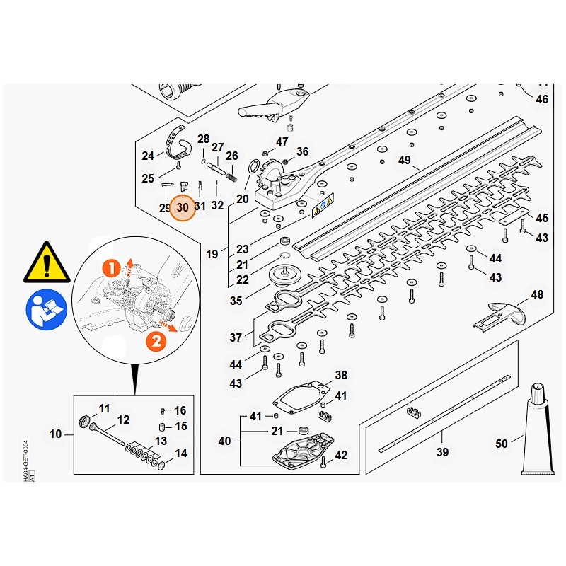 Taille-haie segment modèles HLA135 ORIGINAL STIHL 42437086202