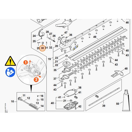 Heckenscheren-Segmentmodelle HLA135 ORIGINAL STIHL 42437086202 | Newgardenstore.eu