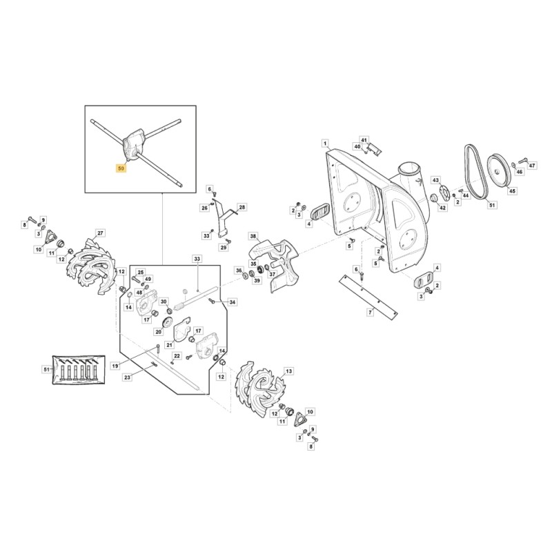 Original STIGA traction for snow plow AS 62 P - SNC 62 P 118821092/0